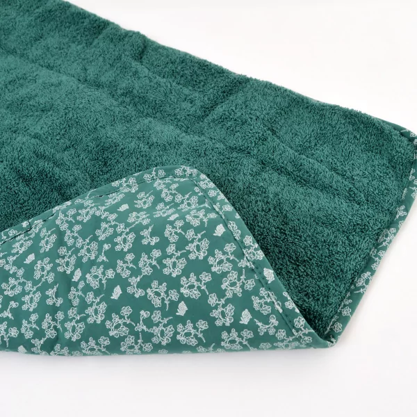 tapis à langer de voyage imperméable coloris vert sapin en coton bio