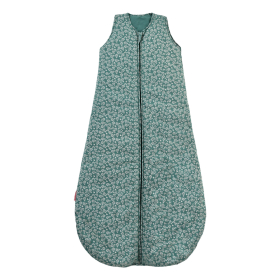 gigoteuse enfant 130 cm en coton bio vert sapin imprimé fleurs tog 2,5