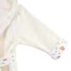 Peignoir à capuche enfant mixte écru avec capuche à oreilles imprimé noisette et écureuil en coton bio oekotex