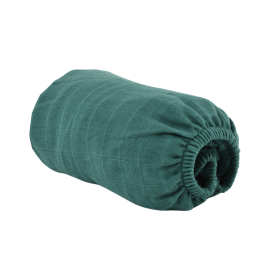 Drap-housse bébé double gaze vert sapin coton bio oeko-tex
