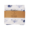 lot de 3 langes bébé mixte garçon fille blanc et bleu motif baleine en coton bio oekotex
