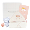 coffret cadeau bébé fille cape de bain arc en ciel