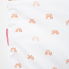 sac de couchage enfant maternelle coton bio avec oreiller intégré et sac de transport motif arc-en-ciel