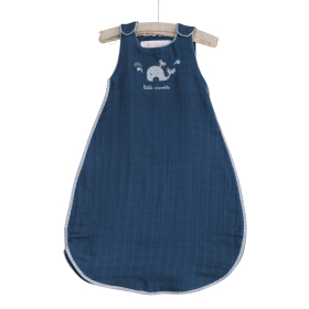 Gigoteuse été légère en lange tog 0,5 mixte fille garçon bleu motif baleine en coton bio oekotex