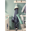 Cape de bain mixte fille garçon bleue Sardine en coton bio oekotex