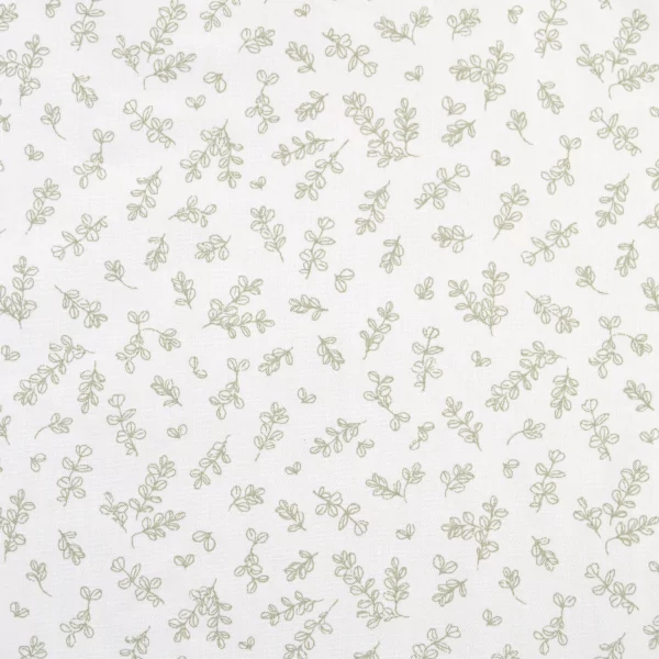 motif imprime petit buis vert et blanc cassé