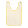 Bavoir mixte garçon fille jaune motif happy birthday en coton bio oekotex