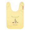 Bavoir mixte garçon fille jaune motif happy birthday en coton bio oekotex