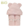 Sortie de bain à oreilles Baby Shower rose pâle