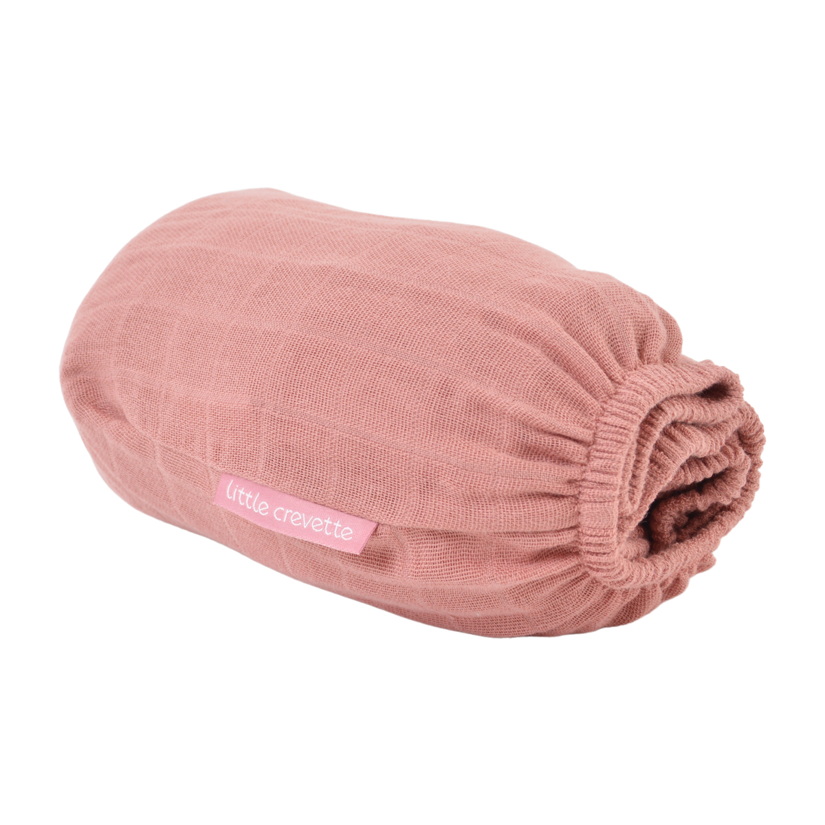 Drap-housse gaze de coton Bois de rose