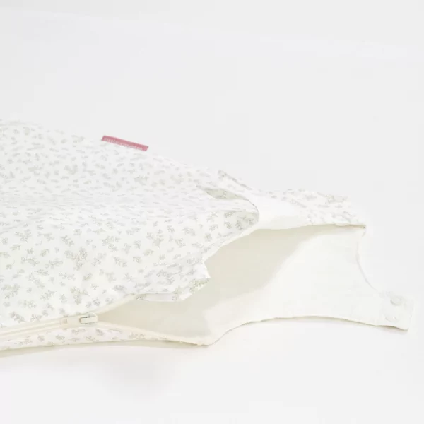 gigoteuse été mixte petit buis motif buis en percale coton bio fond blanc cassé