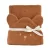 cape de bain bébé rectangulaire à oreilles ourson caramel coton bio oeko-tex