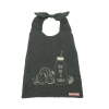 Serviette bavoir élastiqué noir mixte fille garçon motif cookie bouteille de lait en coton bio oekotex
