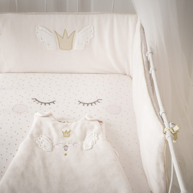 Ensemble Gigoteuse Et Tour De Lit Rose En Coton Bio Princesse Swan