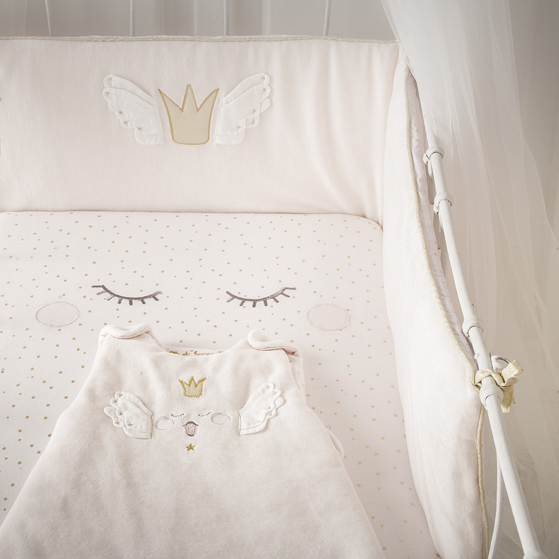 Drap Housse Bebe Coton Bio Princesse Swan Little Crevette