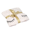 Drap-housse bébé fille rose pale étoiles dorées yeux fermés coton bio oekotex