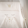 Gigoteuse fille rose pâle motif cygne princesse broderie dorée étoiles phrase en coton bio oekotex
