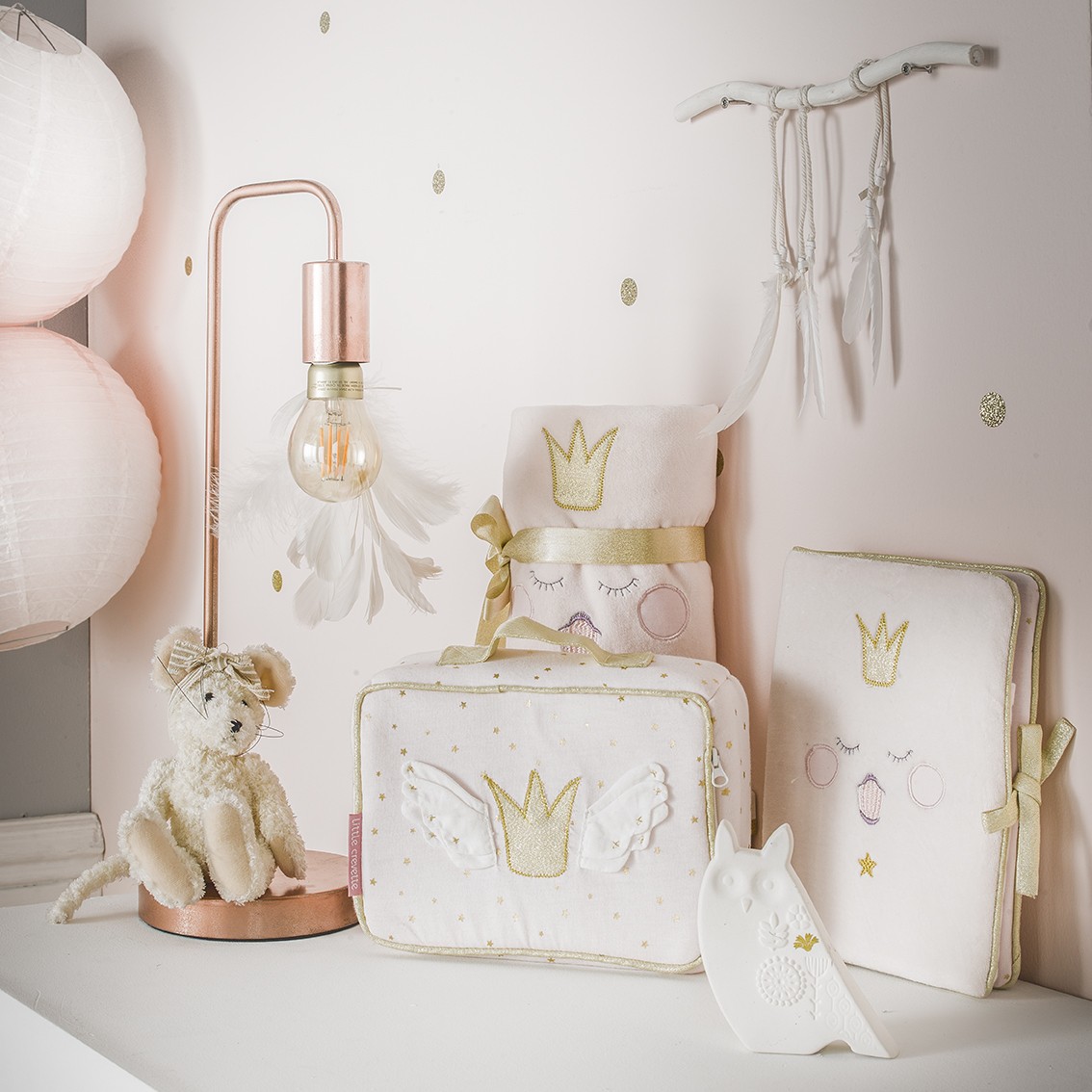 Couverture velours coton bio Princesse Swan Little Crevette Couverture velours coton bio Princesse Swan Little Crevette