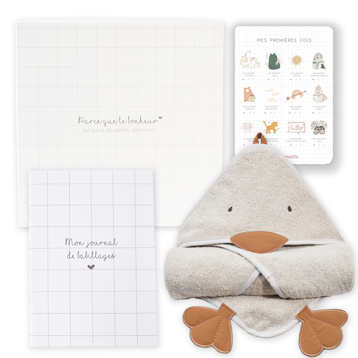 Little Crevette - Coffret cadeau cape de bain Nils - à composer