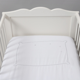 Drap-housse bébé original gris clair 60x120 Sweet Dreams coton bio oekotex