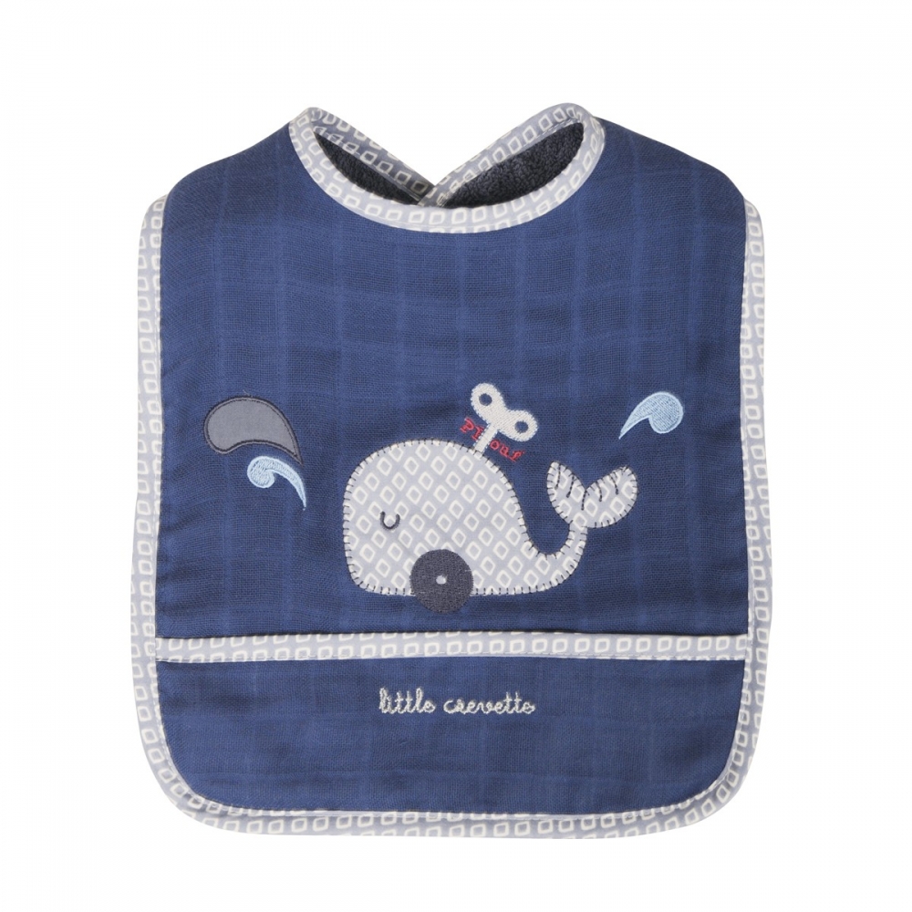 Bavoir Bebe En Lange Bleu Baleine Little Crevette Bavoir Bebe En Lange Bleu Baleine Little Crevette