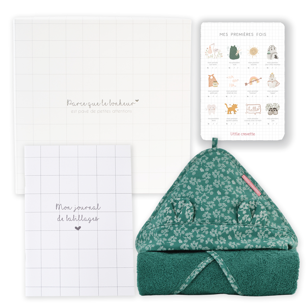 Little Crevette - Coffret cadeau cape de bain Mahé - à composer