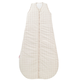 gigoteuse enfant 130 cm en coton bio écrue imprimé carreaux tonka tog 2,5