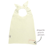 Serviette bavoir élastiqué blanc mixte fille garçon motif poisson en coton bio oekotex