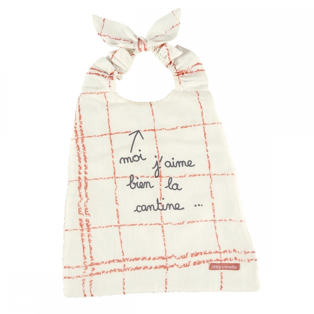 Grand Bavoir Ecru Elastique En Lin Vive La Cantine Little Crevette