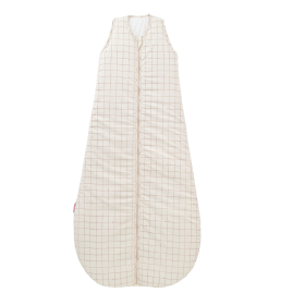 gigoteuse enfant 150 cm en coton bio écrue imprimé carreaux tonka tog 2,5