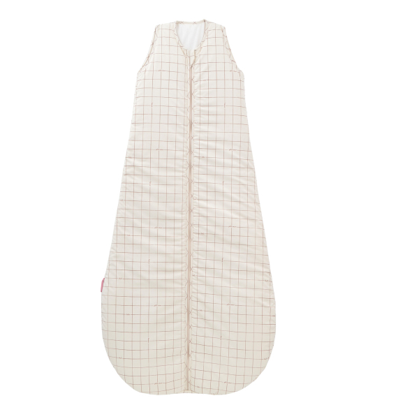 gigoteuse enfant 150 cm en coton bio écrue imprimé carreaux tonka tog 2,5