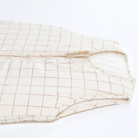 gigoteuse enfant 150 cm en coton bio écrue imprimé carreaux tonka tog 2,5