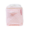 Bac de rangement à couches en tissu motif fleurs roses et ruban doré, coton bio