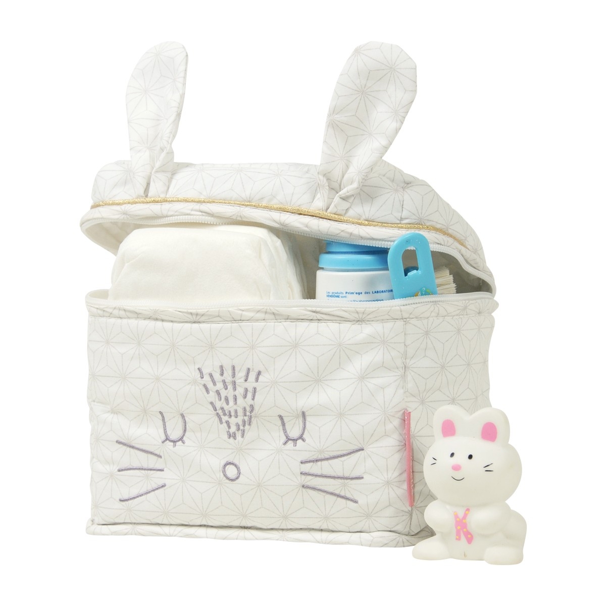 Trousse de toilette lapin Pompom