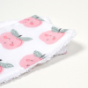 lingettes bébé en tissu lavable et réutilisable gaze de coton et éponge motif pomme rose coton bio et oekotex