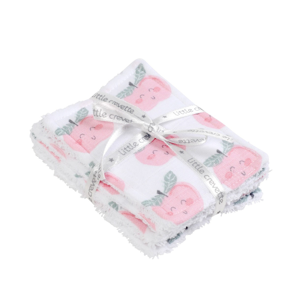 Lot De 6 Lingettes Lavables Pomme D Amour Little Crevette