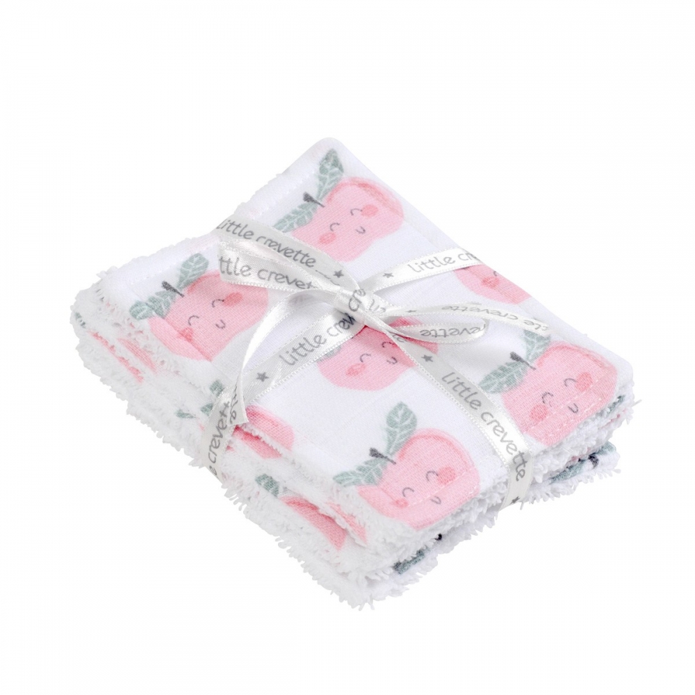 Lot De 6 Lingettes Lavables Pomme D Amour Little Crevette