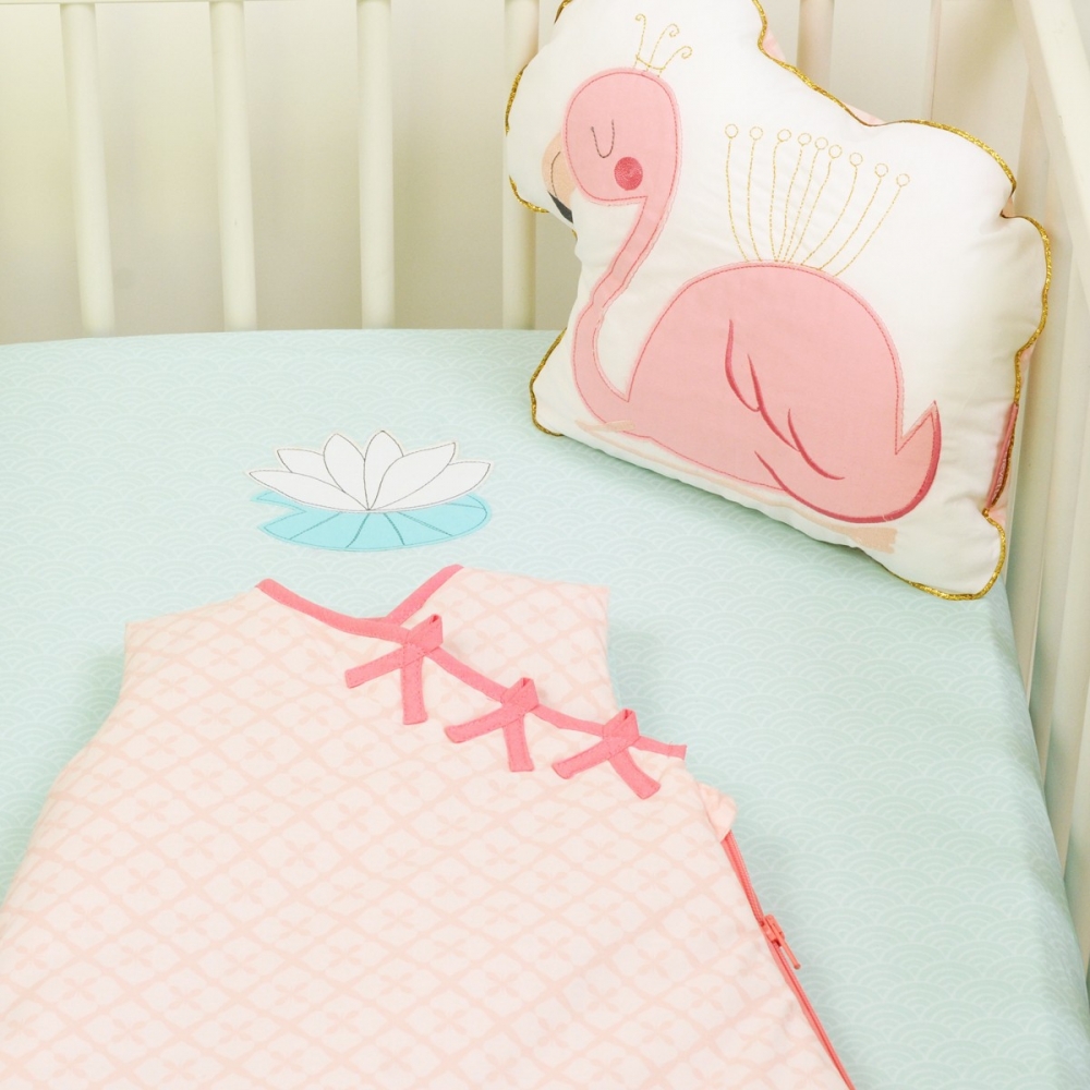 Drap Housse Bebe Original Flamant Rose Little Crevette