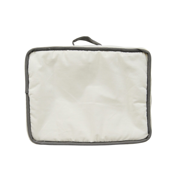 Trousse de toilette enfant fille ou garçon en forme de valise écru et taupe intérieur PVC Mini Express