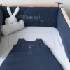 Tour de lit bébé mixte fille garçon bleu marine Sweet Dreams only étoiles coton bio oekotex