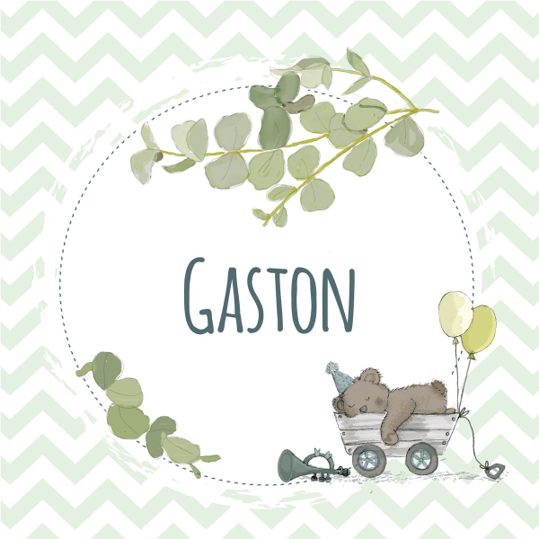 Tableau Deco Personnalise Ourson Vert D Eau Little Crevette