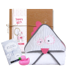 Coffret cadeau bébé fille original bain hibou rose
