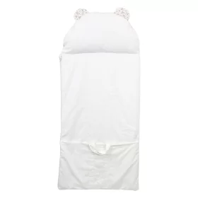 sac de couchage enfant maternelle fleurs roses thais coton bio avec oreiller intégré