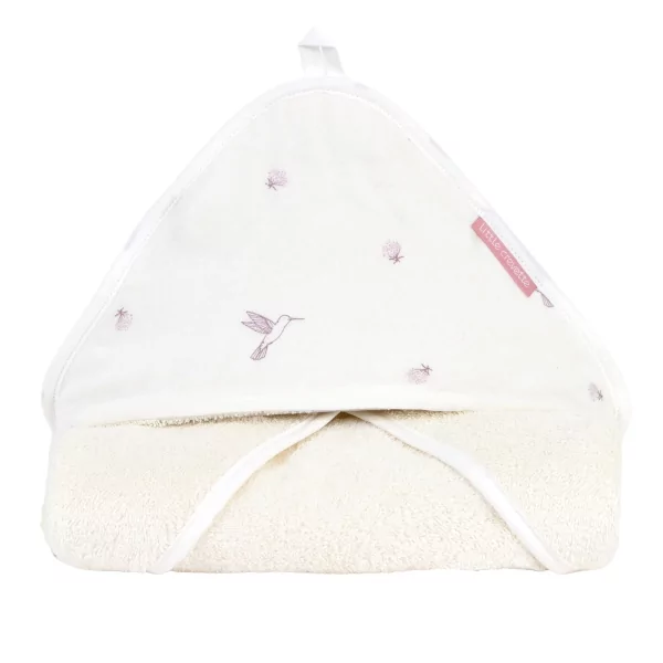 cape de bain bébé colibri en éponge pur coton bio