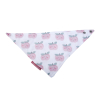 Bavoir bandana bébé fille blanc motif pomme rose fermeture pressions en coton bio oekotex