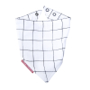 Bavoir bandana bébé mixte garçon fille blanc à carreaux fermeture pressions en coton bio oekotex