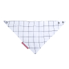 Bavoir bandana bébé mixte garçon fille blanc à carreaux fermeture pressions en coton bio oekotex