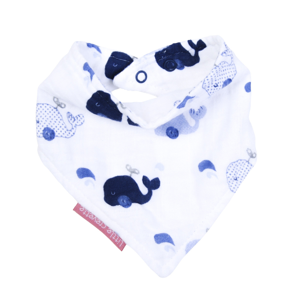 Bavoir Bandana En Lange Baleine Little Crevette