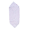 Cape de bain bébé fille en lange blanche motif Pomme d'amour rose en coton bio oekotex
