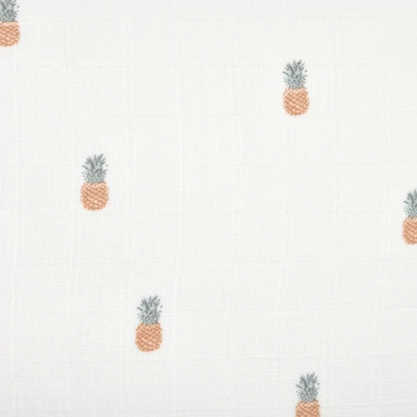couverture bébé double-gaze en coton bio imprimée ananas
